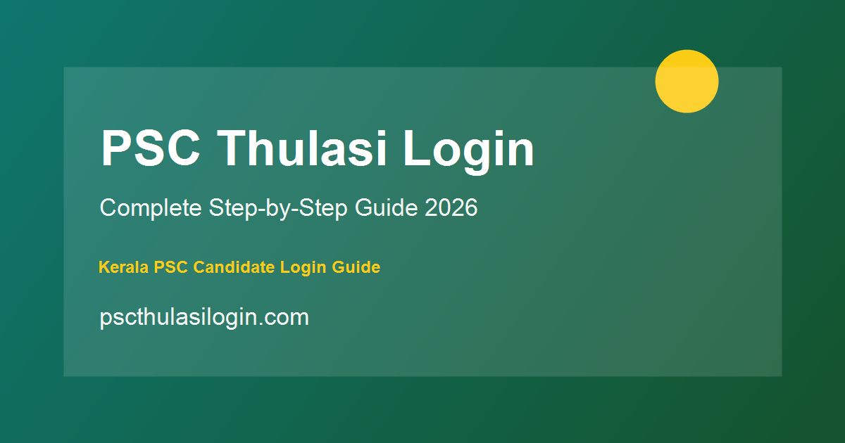 PSC Thulasi Login Guide – One-Time Registration, Hall Ticket & Results Uncategorised classified image